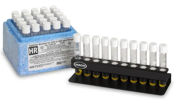 HACH 2125925 COD Digestion Vial High Range 20–1500 mg/L isi 25 Test