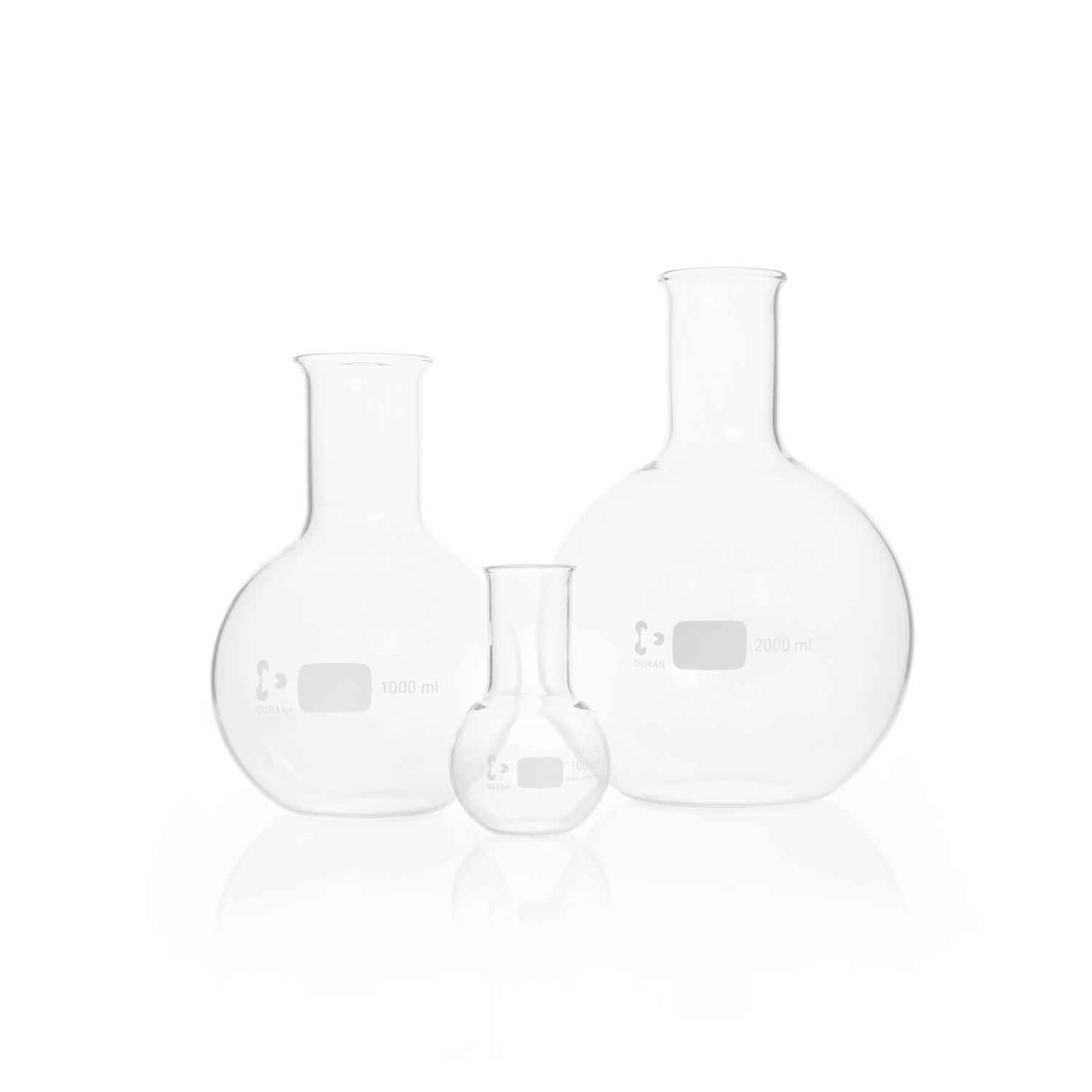 DURAN® Boiling Flat Bottom Wide Neck / Labu Alas Datar