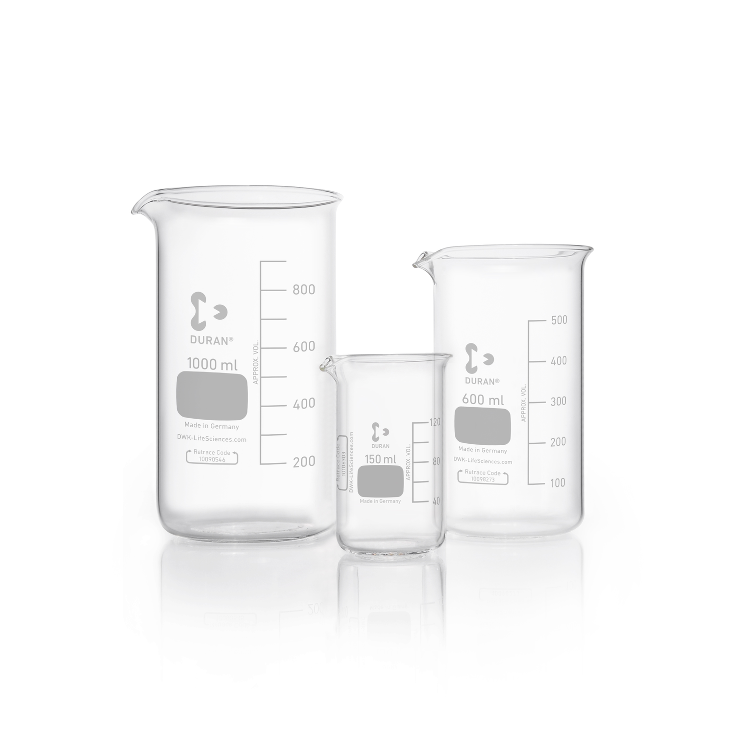DURAN® Beaker, high form, with spout / Gelas Piala Tinggi