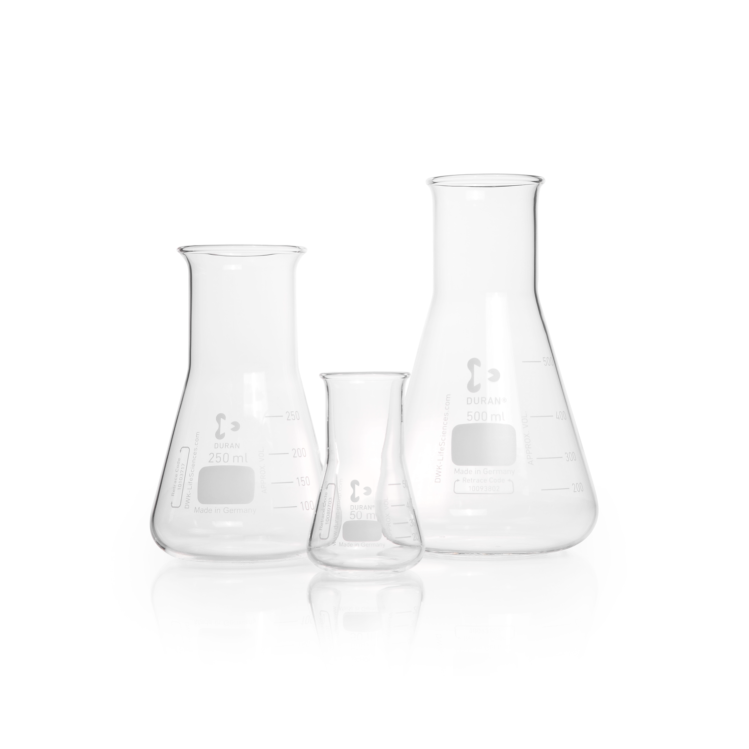 DURAN® Erlenmeyer Flask, Wide Neck / Labu Erlenmeyer