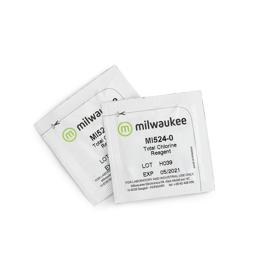 Milwaukee MI524-25 Total Chlorine Powder Reagent Kit – 25 Sachets (DPD Method) for MW11 Photometer